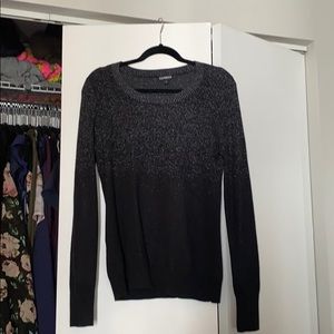 Black sweater with ombré sparkle